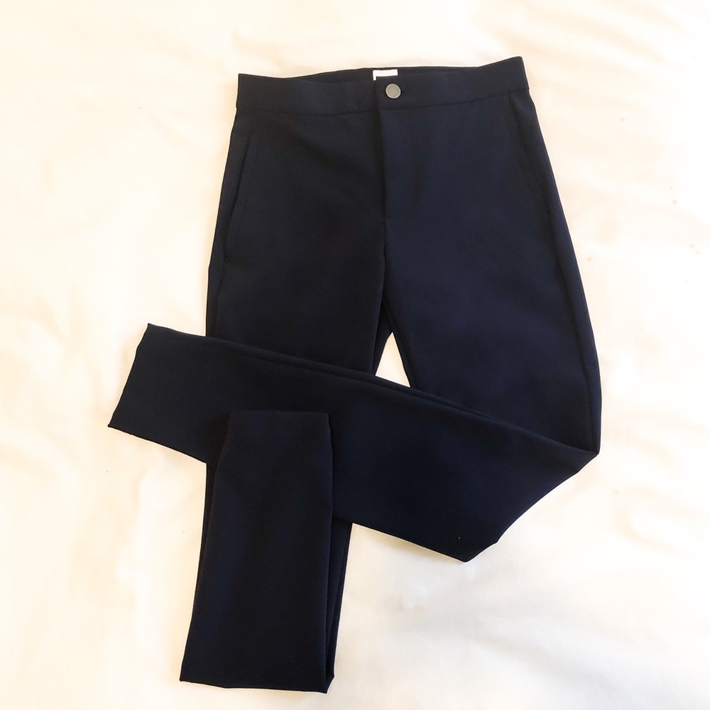 Gap High Waisted Navy Silky Trousers, Size 0 reg